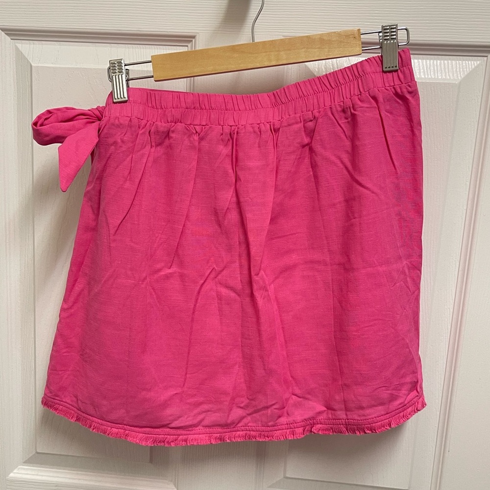 J. Marie Pink Embroidered Wrap Skirt - Picture 7 of 9